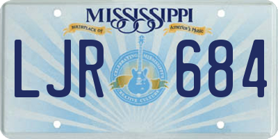 MS license plate LJR684