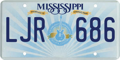 MS license plate LJR686