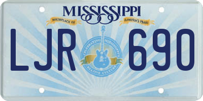 MS license plate LJR690
