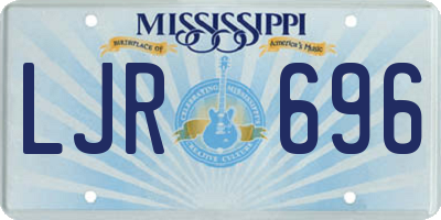 MS license plate LJR696