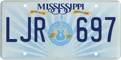 MS license plate LJR697