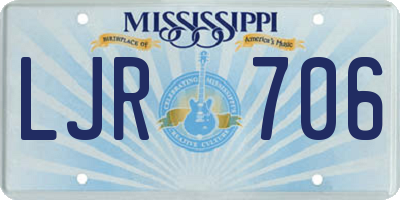 MS license plate LJR706
