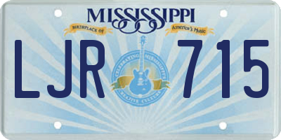 MS license plate LJR715