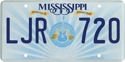 MS license plate LJR720