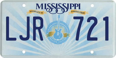 MS license plate LJR721