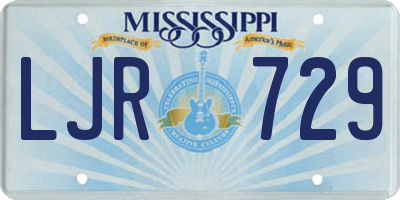 MS license plate LJR729
