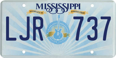 MS license plate LJR737