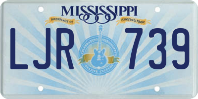 MS license plate LJR739
