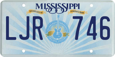MS license plate LJR746