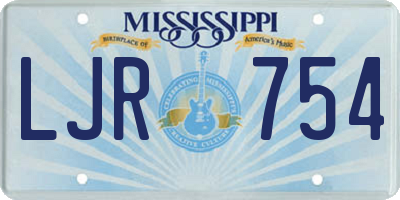 MS license plate LJR754