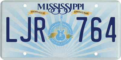 MS license plate LJR764