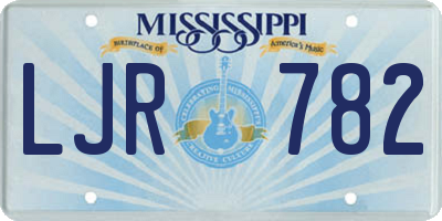 MS license plate LJR782