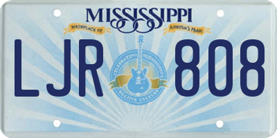 MS license plate LJR808