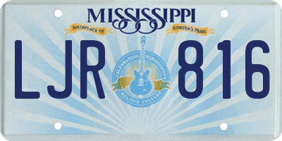 MS license plate LJR816