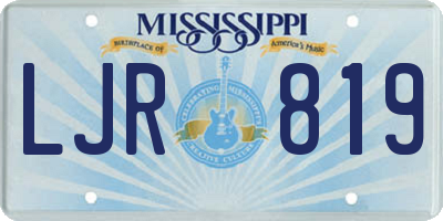 MS license plate LJR819