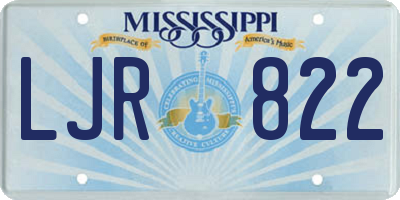 MS license plate LJR822