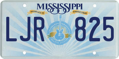 MS license plate LJR825