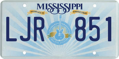 MS license plate LJR851