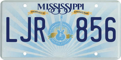 MS license plate LJR856
