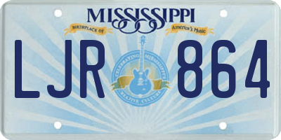 MS license plate LJR864