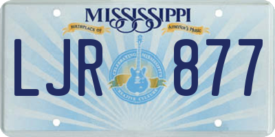MS license plate LJR877