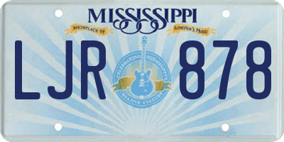 MS license plate LJR878