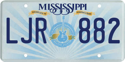 MS license plate LJR882