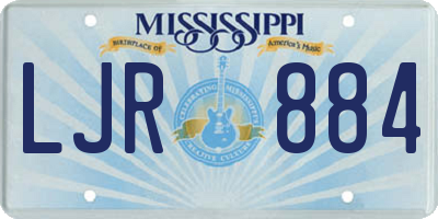 MS license plate LJR884