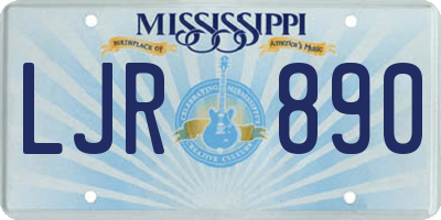 MS license plate LJR890