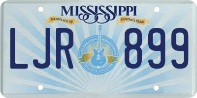 MS license plate LJR899