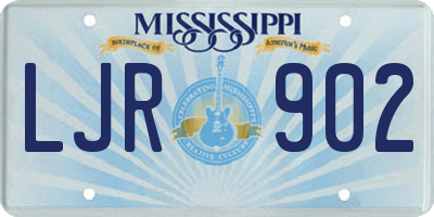 MS license plate LJR902