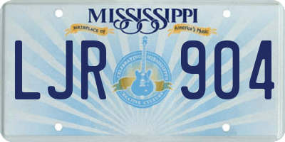 MS license plate LJR904