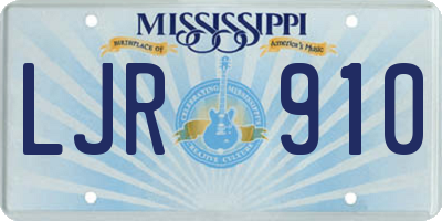 MS license plate LJR910