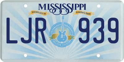 MS license plate LJR939