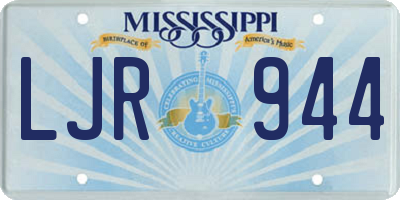MS license plate LJR944