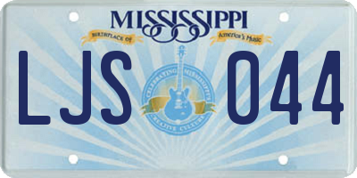MS license plate LJS044