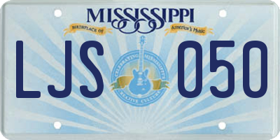 MS license plate LJS050
