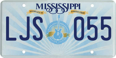 MS license plate LJS055