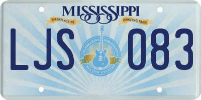 MS license plate LJS083
