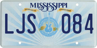 MS license plate LJS084