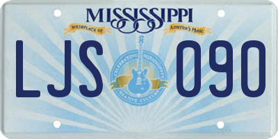 MS license plate LJS090