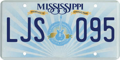 MS license plate LJS095