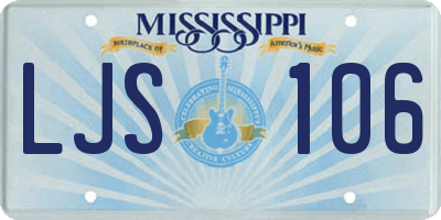 MS license plate LJS106