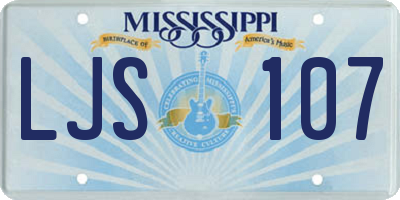MS license plate LJS107