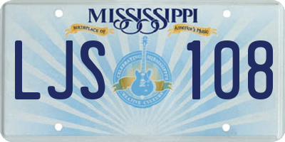 MS license plate LJS108