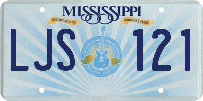MS license plate LJS121