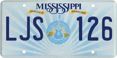 MS license plate LJS126