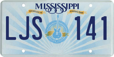 MS license plate LJS141