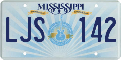 MS license plate LJS142