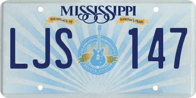 MS license plate LJS147